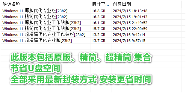 图片[3]-Win11 22H2 23H2 原版&精简&超精简优化装机版 64位 WIM 6合1  20240716（稳定版推荐）-GT简纯